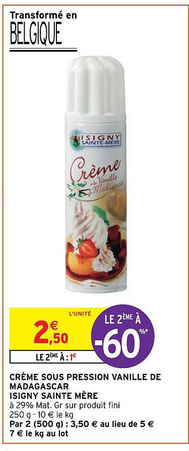 crème sous pression vanille de madagascar isigny saint mère