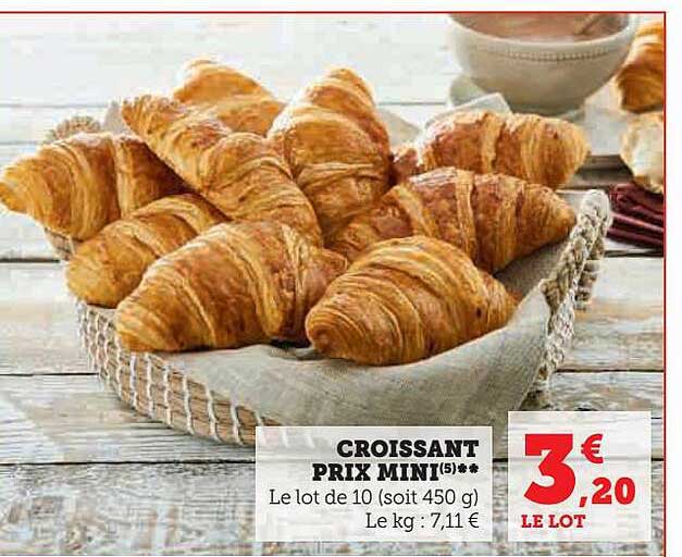 croissants prix mini