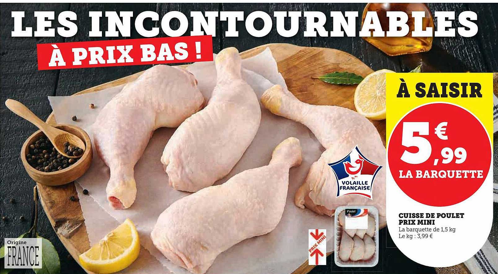 cuisse de poulet prix mini