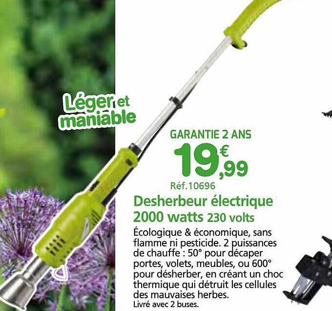 désherbeur électrique 2000 watts 230 volts