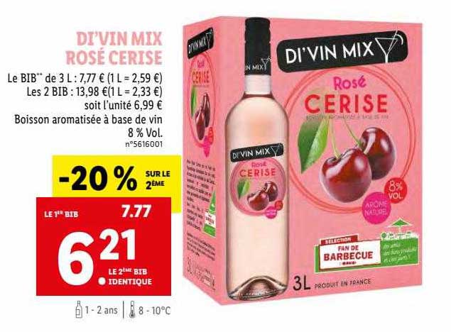 di'vin mix rosé cerise