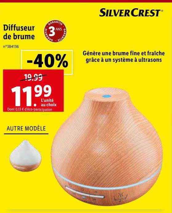 diffuseur de brume silver crest