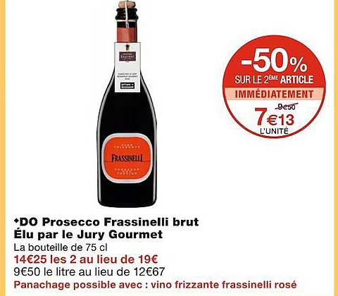 do prosecco frassinelli brut élu par le jury gourmet