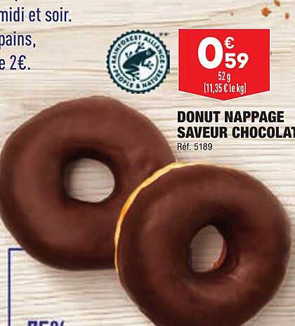 donut nappage saveur chocolat
