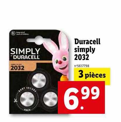 duracell simply 2032