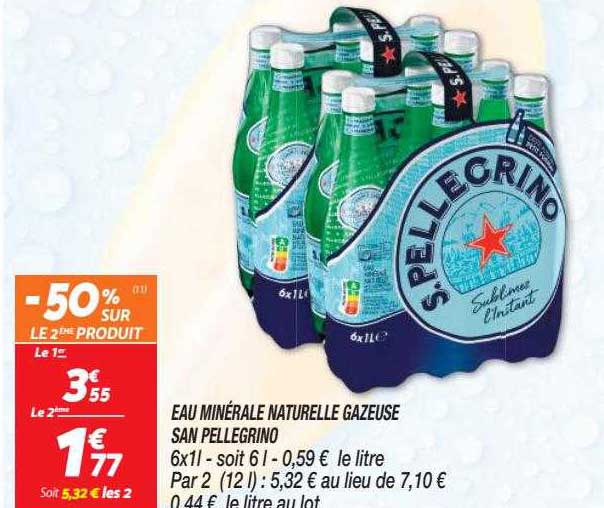eau minérale naturelle gazeuse san pellegrino