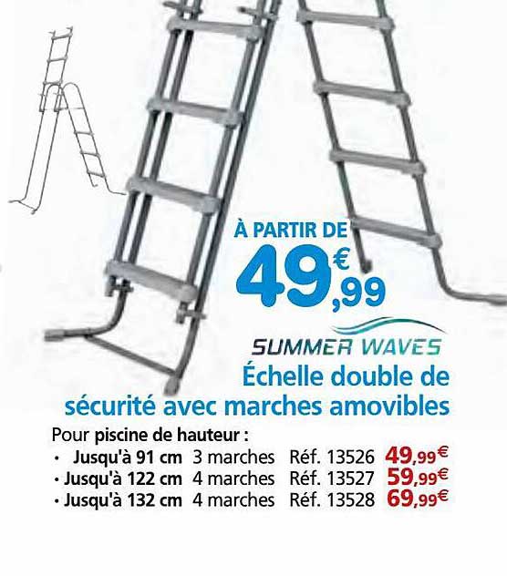 échelle double de sécurité avec marches amovibles