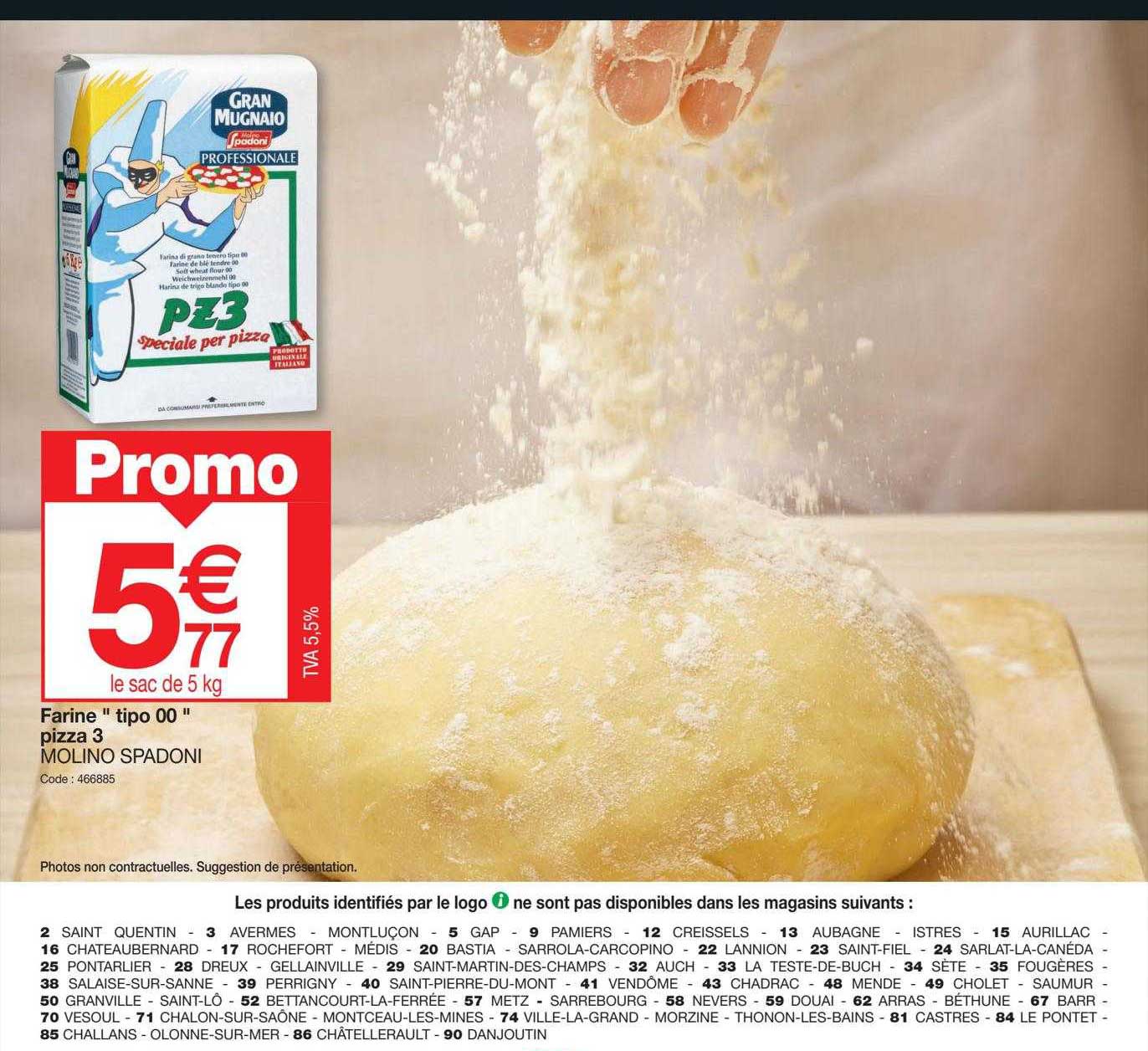 farine "tipo 00" pizza 3 molino spadoni