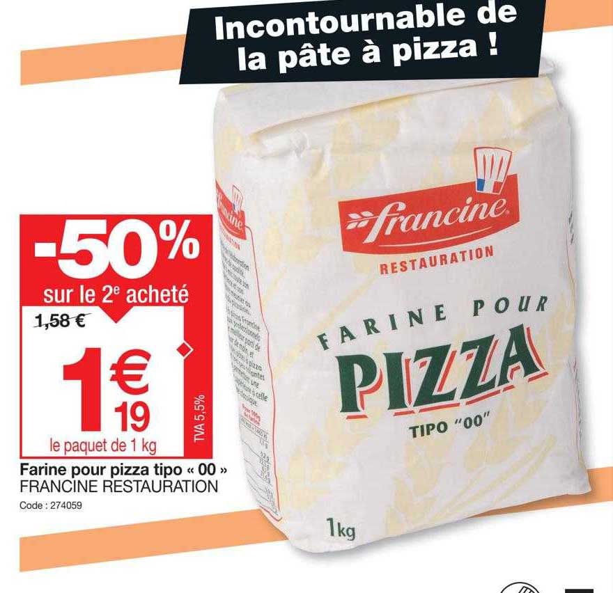 farine pour pizza tipo «00» francine restauration