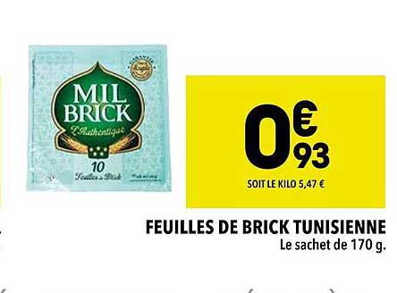 Feuilles De Brick Tunisienne Mil Brick