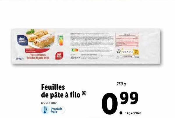 Feuilles De Pâte à Filo Chef Select