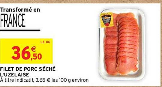 Filet De Porc Séché L'uzelaise