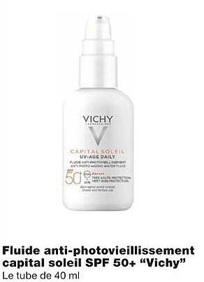 fluide anti-photo vieillissement capital soleil spf 50+ "vichy"