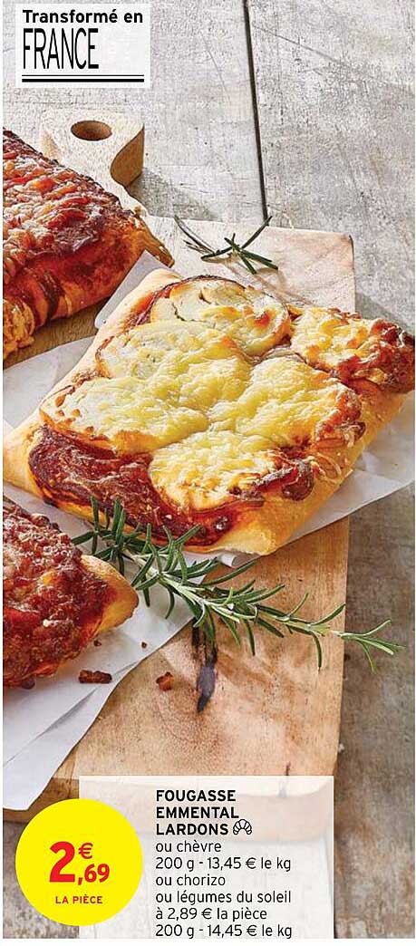 Fougasse Emmental Lardons