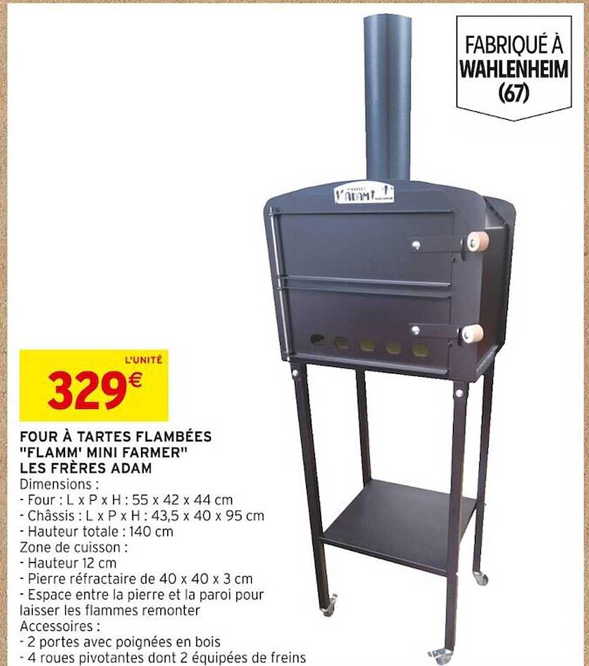 four à tartes flambées "flamm' mini farmer" les frères adam