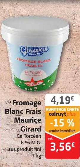 fromage blanc frais maurice girard