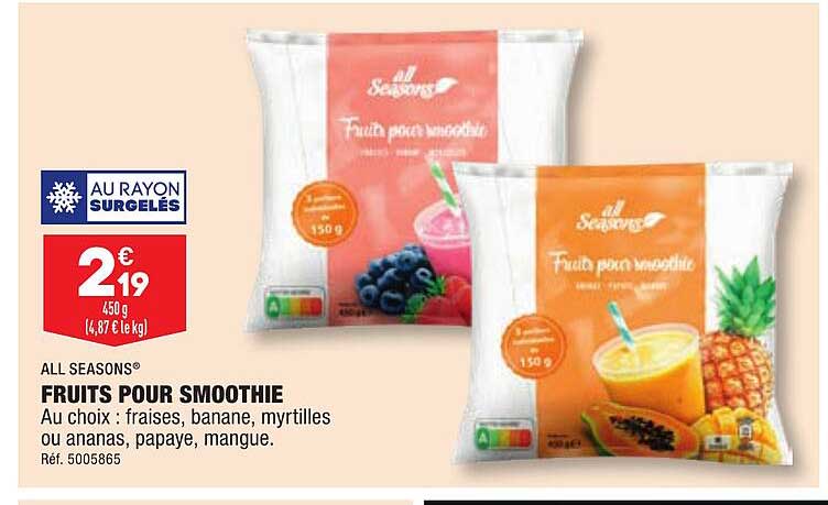 fruits pour smoothie all seasons