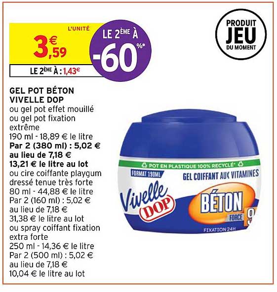 gel pot béton vivelle dop