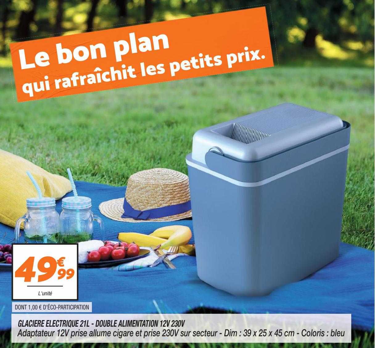 Glacière électrique 21 L - Double Alimentation 12v 230v