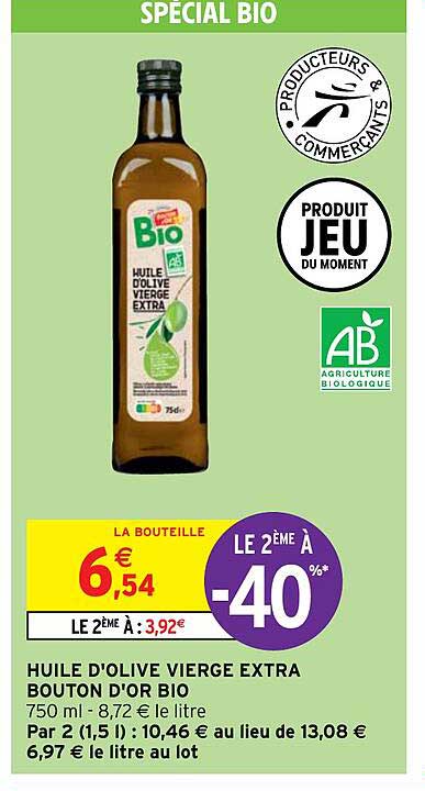 Huile D'olive Vierge Extra Bouton D'or Bio