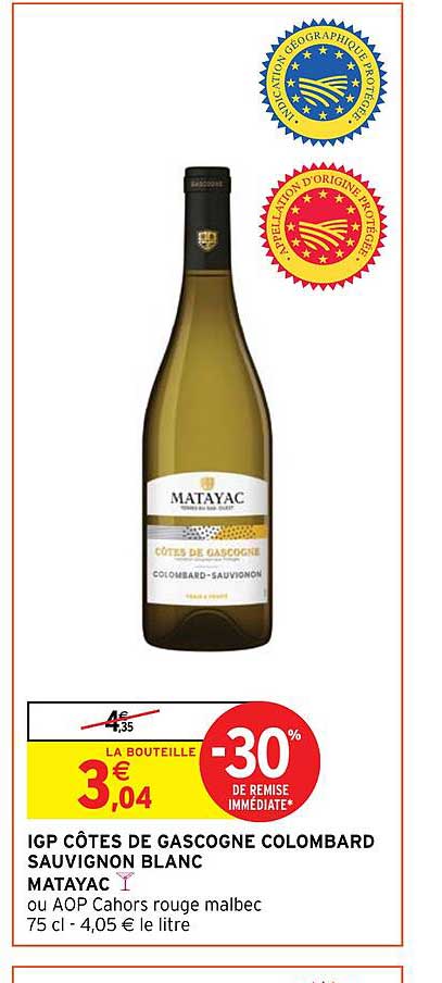 igp côtes de gascogne colombard sauvignon blanc matayac