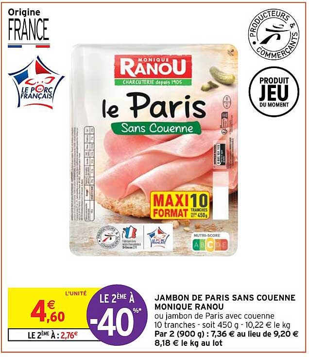 jambon de paris sans couenne monique ranou
