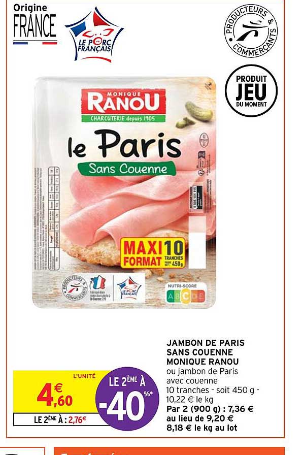 jambon de paris sans couenne monique ranou