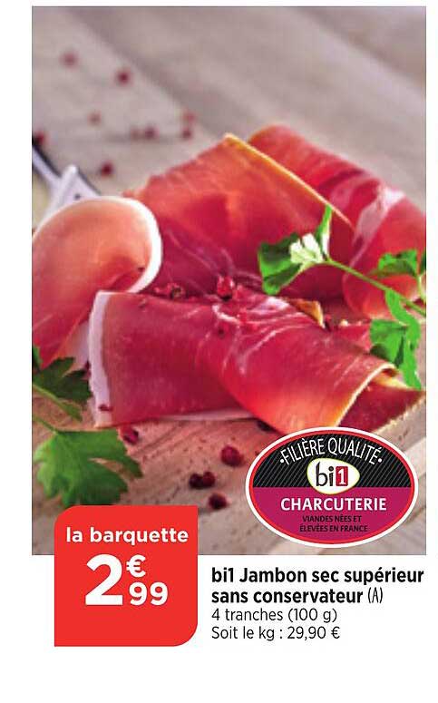 jambon sec supérieur sans conservateur bi1