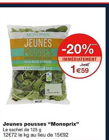 jeunes pousses "monoprix"
