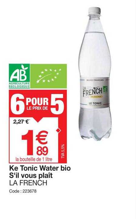 ke tonic water bio s'il vous plait la french
