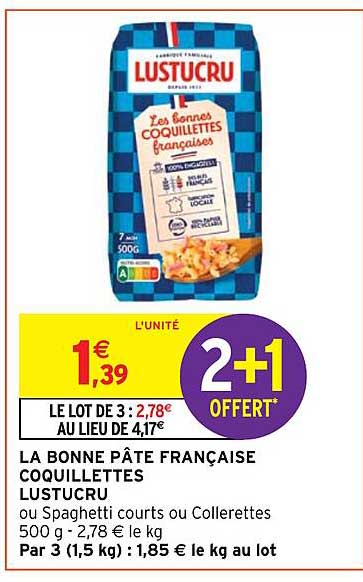la bonne pâte française coquillettes lustucru