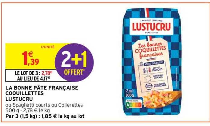 la bonne pâte française coquillettes lustucru