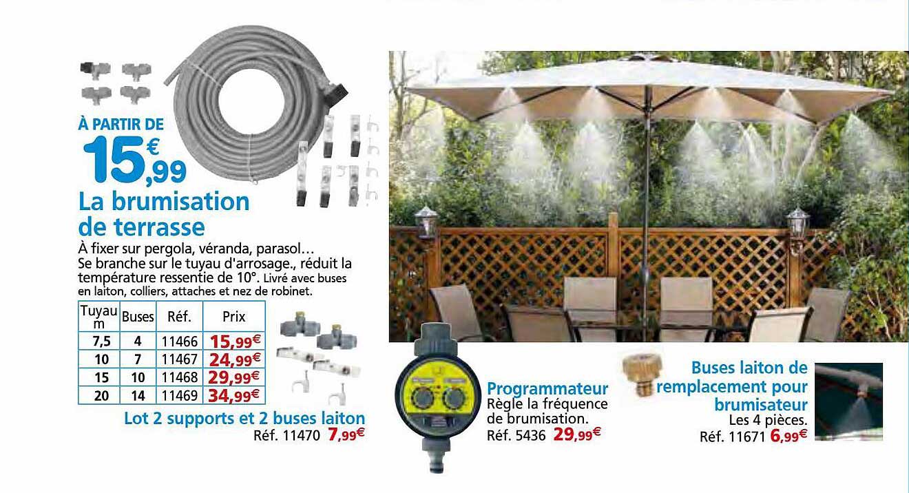 la brumisation de terrasse