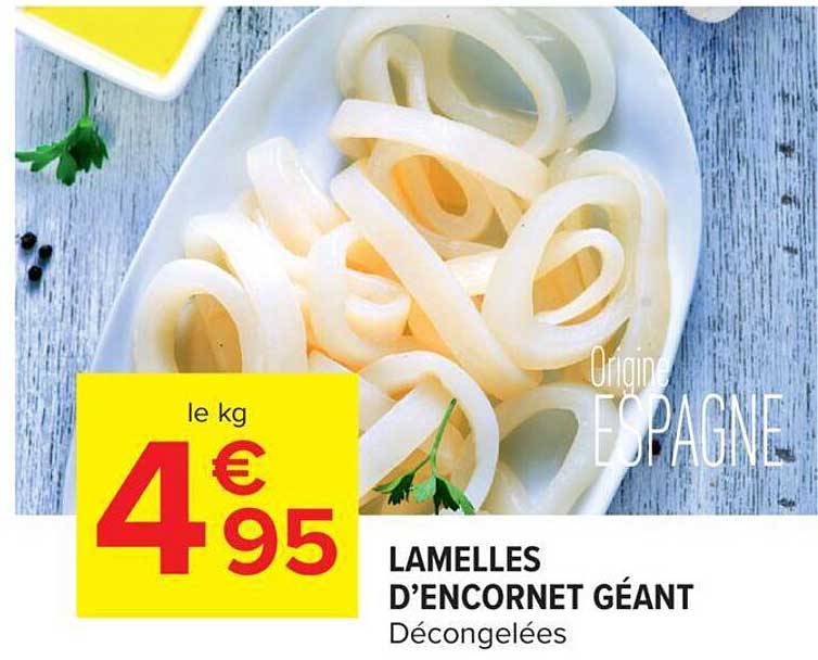 lamelles d'encornet géant