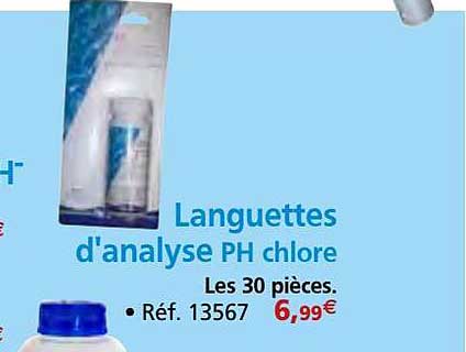languettes d'analyse ph chlore