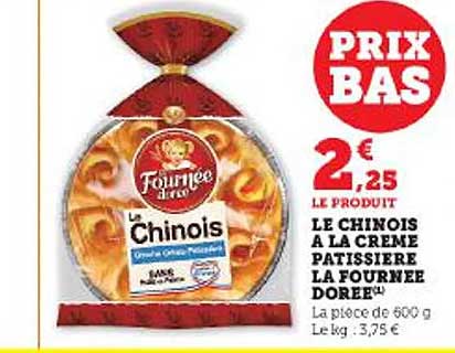 le chinois à la crème pâtissière la fournée dorée