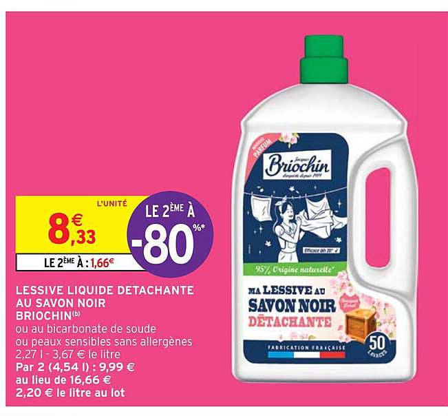 lessive liquide detachante au savon noir briochin