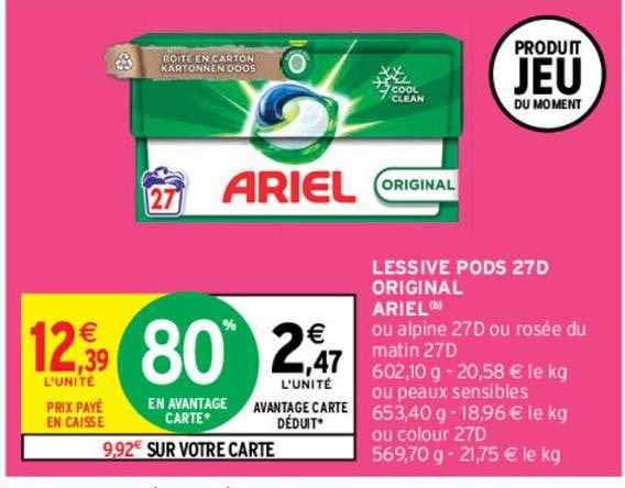 Lessive Pods 27d Original Ariel