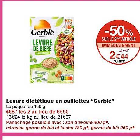 levure diététique en paillettes "gerblé"