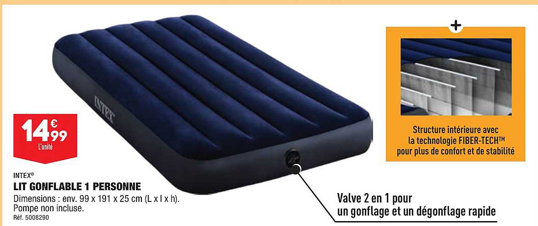 lit gonflable 1 personne intex