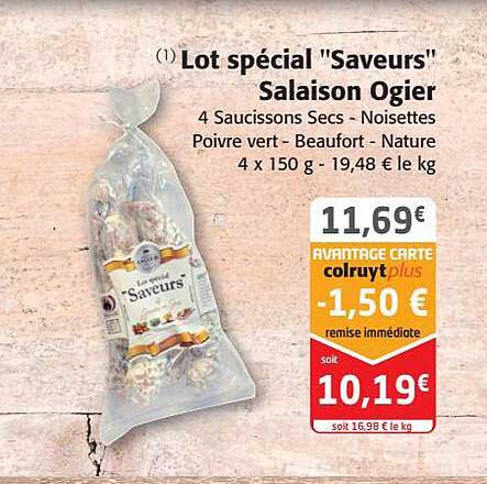 lot spécial "saveurs" salaison ogier