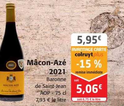 mâcon-Azé 2021 baronne de saint-Jean aop