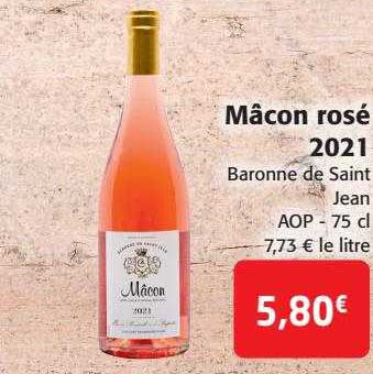 Mâcon Rosé 2021 Baronne De Saint Jean