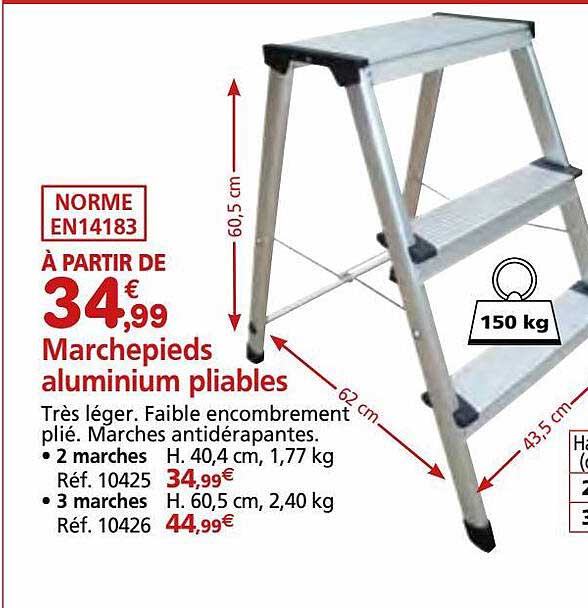 marchepieds aluminium pliables