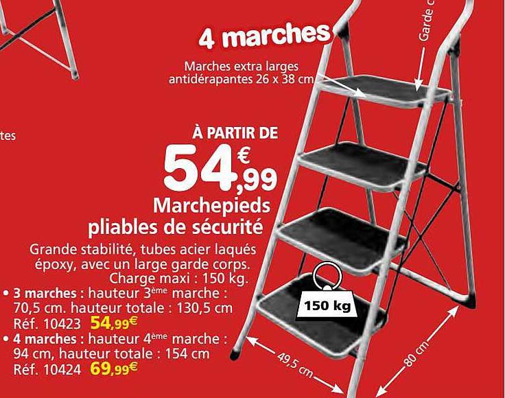 marchepieds pliables de sécurité