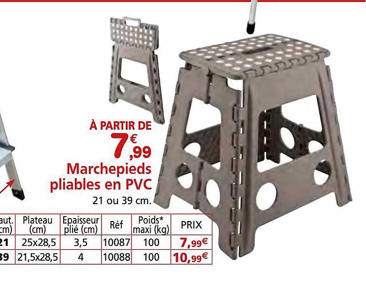 marchepieds pliables en pvc