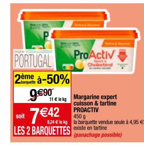 margarine expert cuisson & tartine proactiv