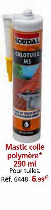 mastic colle polymère 290ml soudal