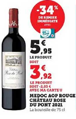 Médoc Aop Rouge Château Rosé Du Pont 2021