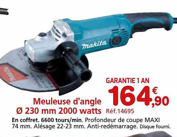 meuleuse d'angle ø230 mm 2000 watts makita